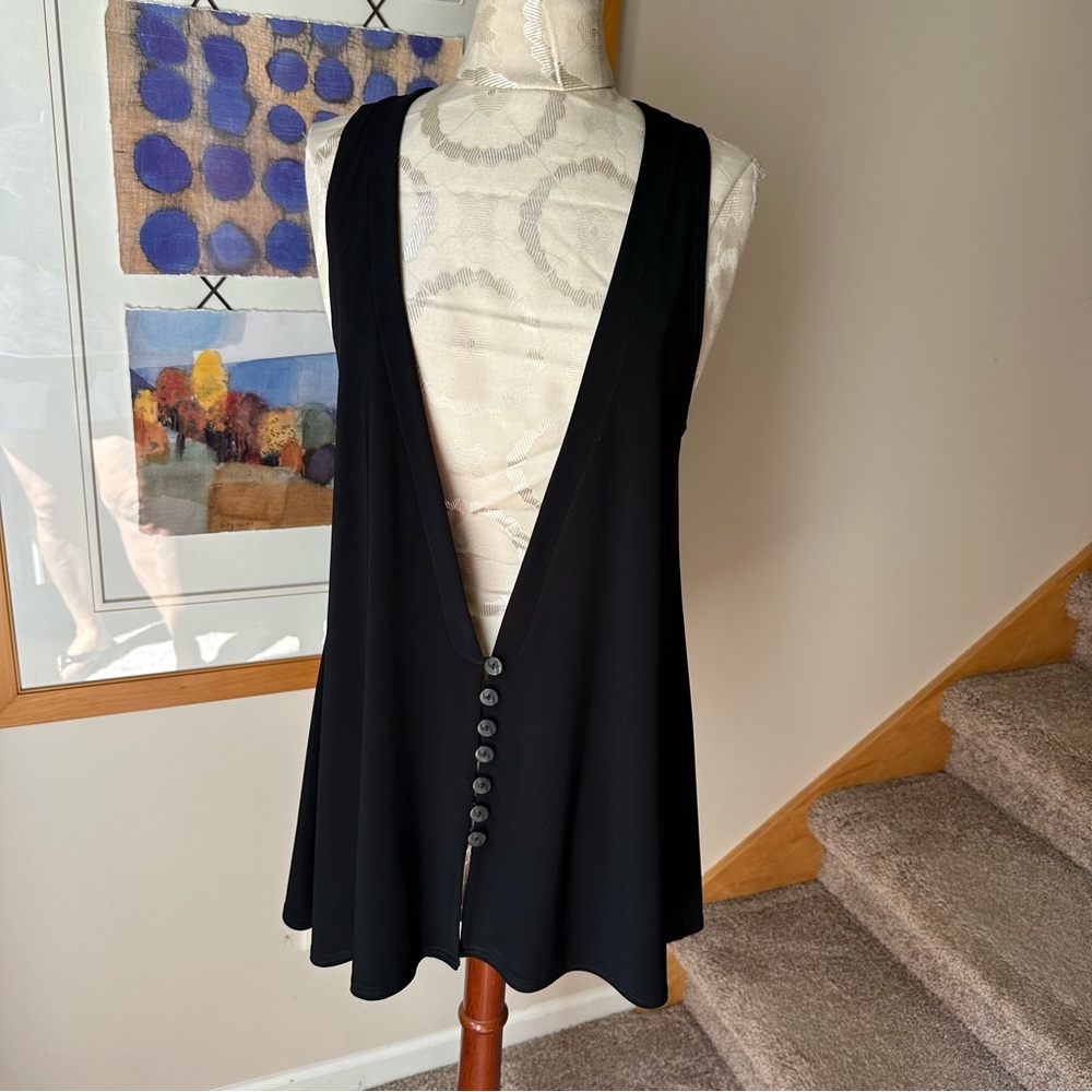 Sympli Deep V Cardigan Button-front Vest